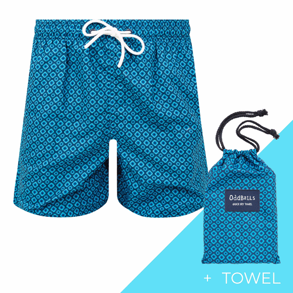 Men's Mesh Swim Shorts & Towel Bundle Template