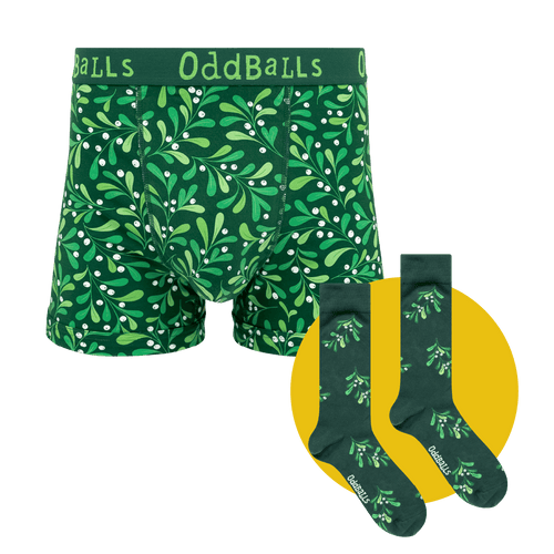 Mistletoe Bundle - Mens Boxer Shorts & Sock