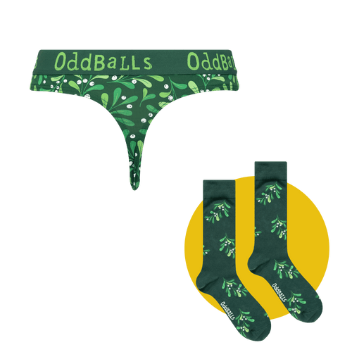 Mistletoe Bundle - Ladies Thong & Sock