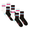 Mixed Stripe Bundle - 4 Pack Quarter Socks Bundle