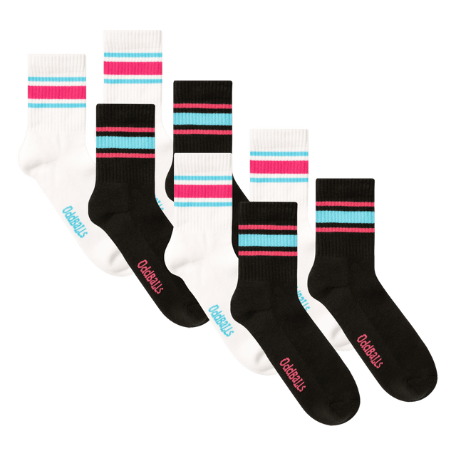 Mixed Stripe Bundle - 4 Pack Quarter Socks Bundle