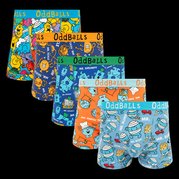 Mr Men Bundle - Mens Boxer Shorts 5 Pack