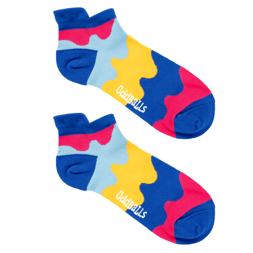 Navy Waves - Ankle Socks