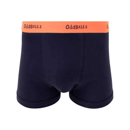 Navy & Coral - Mens Cotton Boxer Shorts