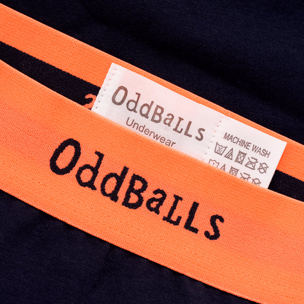 Navy & Coral - Mens Cotton Boxer Shorts