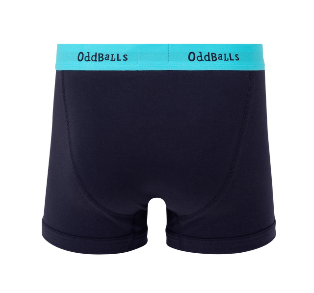 Navy/Cyan OddBalls - Vodafone - Mens Boxer Shorts