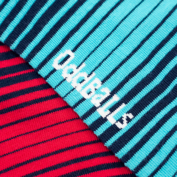 Navy Cyan Magenta - Socks