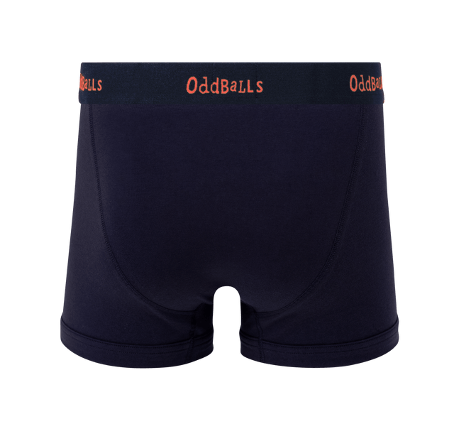Navy/Peach - Mens Boxer Shorts