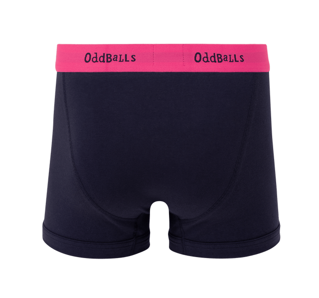Navy/Pink - Mens Boxer Shorts
