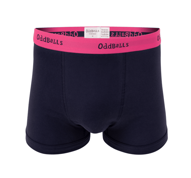 Navy/Pink - Mens Boxer Shorts