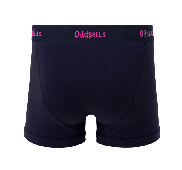 Navy/Pink OddBalls - Mens Boxer Shorts