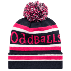 Navy / Pink / White - Bobble Hat