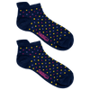 Navy Blue Polka Dot - Trainer Socks