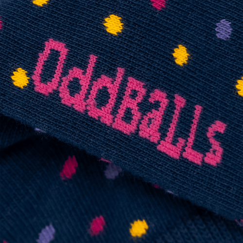 Navy Blue Polka Dot - Trainer Socks