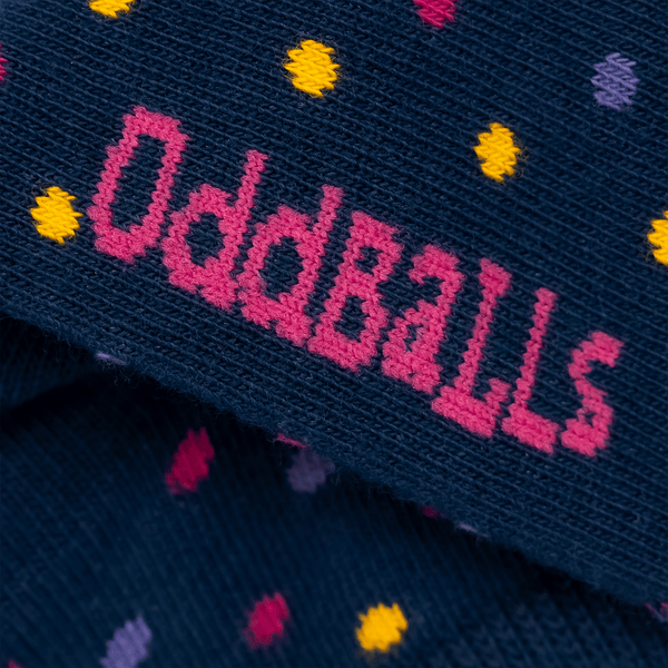 Navy Blue Polka Dot - Trainer Socks