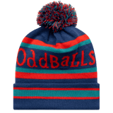 Navy / Red / Green- Bobble Hat