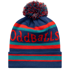 Navy / Red / Green- Bobble Hat