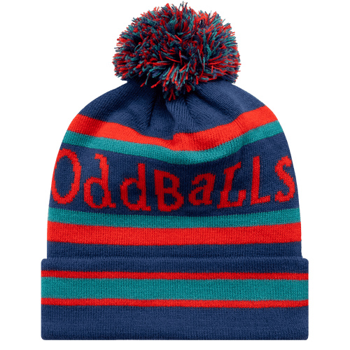 Navy / Red / Green- Bobble Hat