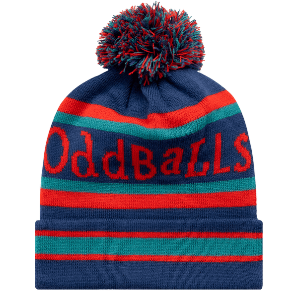 Navy / Red / Green- Bobble Hat