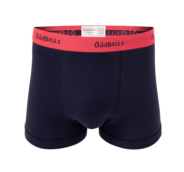 Navy/Rose - Mens Boxer Shorts