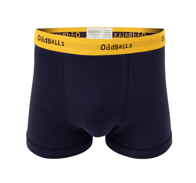 Navy/Yellow - Mens Boxer Shorts