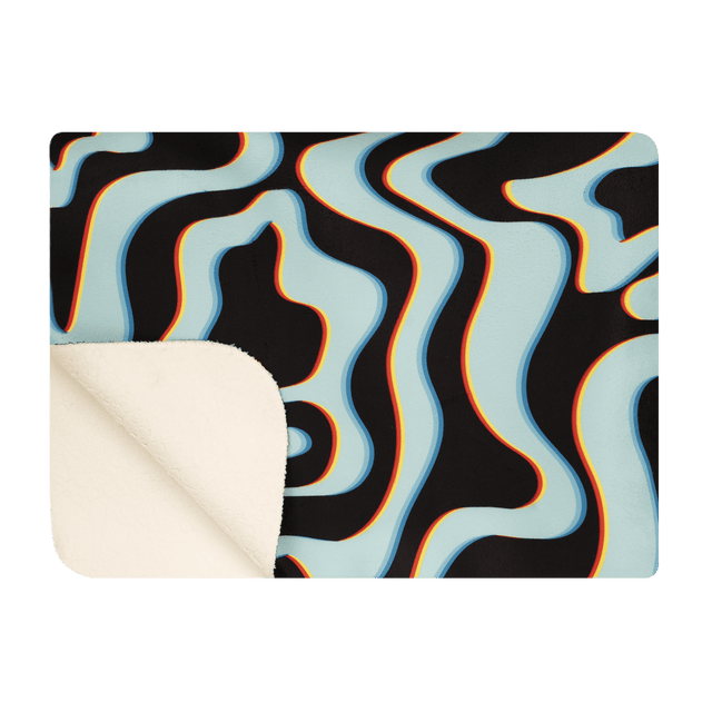 Neon Lava  - Luxury Sherpa Fleece Blanket