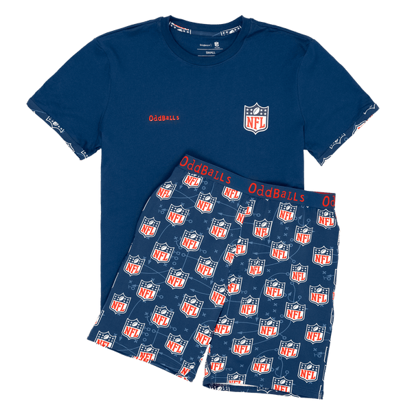 NFL Blue - Men's Short Pyjamas Set (T-Shirt & Shorts)