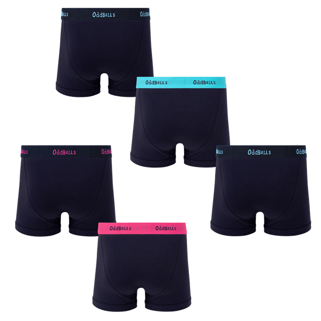 Navy Classics Bundle - Mens Boxer Shorts 5 Pack Bundle