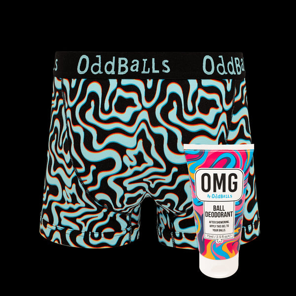 Neon Lava - Mens Boxer Shorts & Ball Deodorant Bundle