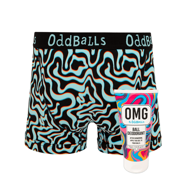 Neon Lava - Mens Boxer Briefs & Ball Deodorant Bundle