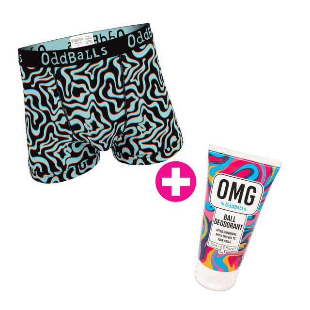 Neon Lava - Mens Boxer Shorts & Ball Deodorant Bundle