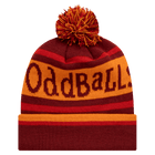 Burgundy | Orange | Red - Bobble Hat