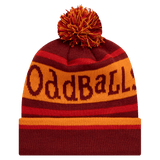 Burgundy | Orange | Red - Bobble Hat