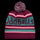 Burgundy | Turquoise | Pink - Bobble Hat