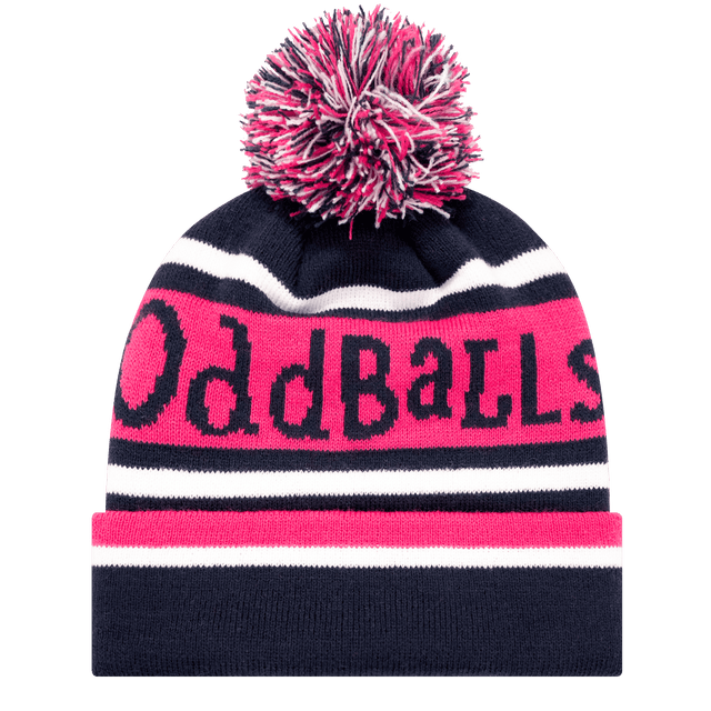 Black and hot sale pink bobble hat