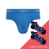 Men's Plain Cotton Brief Subscription - 12 Months Prepaid (Free Socks + Free Delivery!)