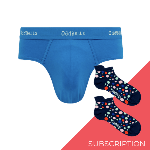 Men's Plain Cotton Brief Subscription - 6 Months Prepaid (Free Socks + Free Delivery!)