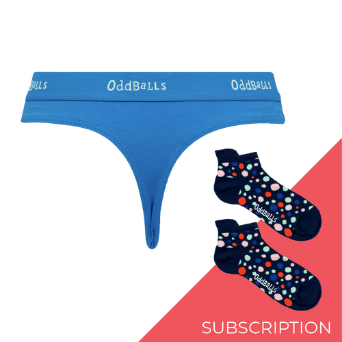Women's Plain Thong Subscription - Monthly (Free Socks + Free Delivery!)