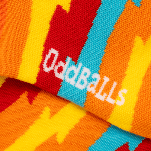 Orange Zig Zag - Socks