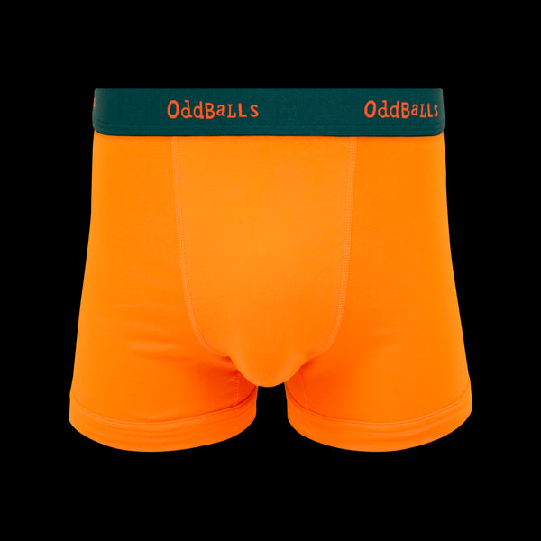 Orange & Evergreen - Mens Cotton Boxer Shorts