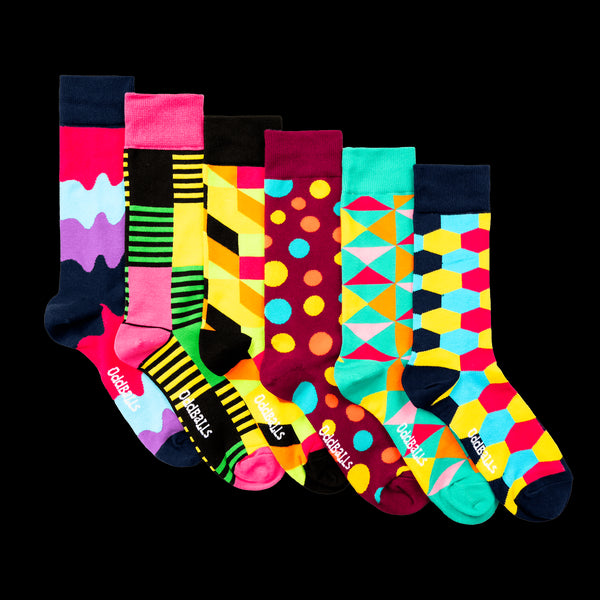 OddBalls Favourites 6 Pack - Socks Bundle