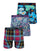 Space, tartan & paisley print bamboo boxer shorts 3 pack