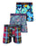 Space, tartan & paisley print bamboo boxer shorts 3 pack