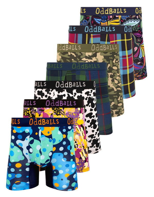 ASOS PACK1 - Mens Bamboo Boxer Shorts Bundle 7 Pack