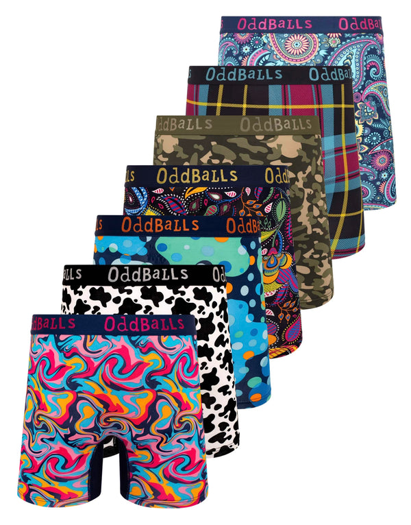 ASOS PACK2 - Mens Bamboo Boxer Shorts Bundle 7 Pack