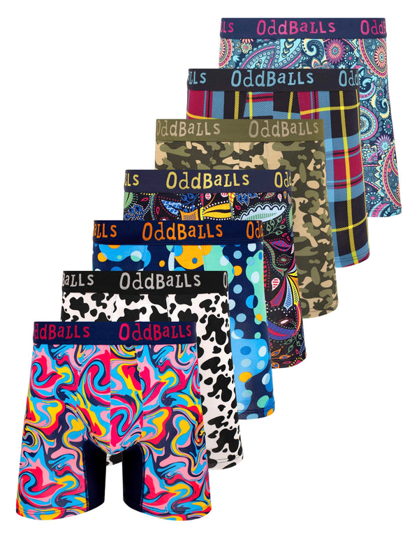ASOS PACK2 - Mens Bamboo Boxer Shorts Bundle 7 Pack