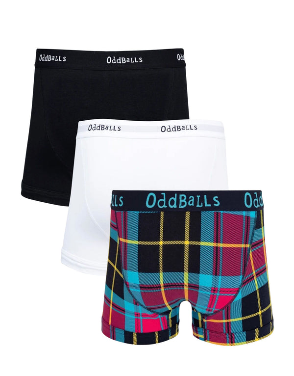 Tartan print cotton boxer shorts 3 pack