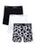 Cow print cotton boxer shorts 3 pack