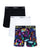 Botanical floral print cotton boxer shorts 3 pack