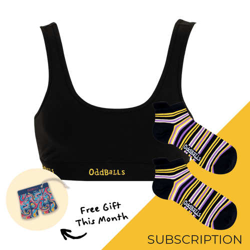 Women's Plain Bralette Subscription - 12 Month Prepaid (Free Socks + Free Delivery!)
